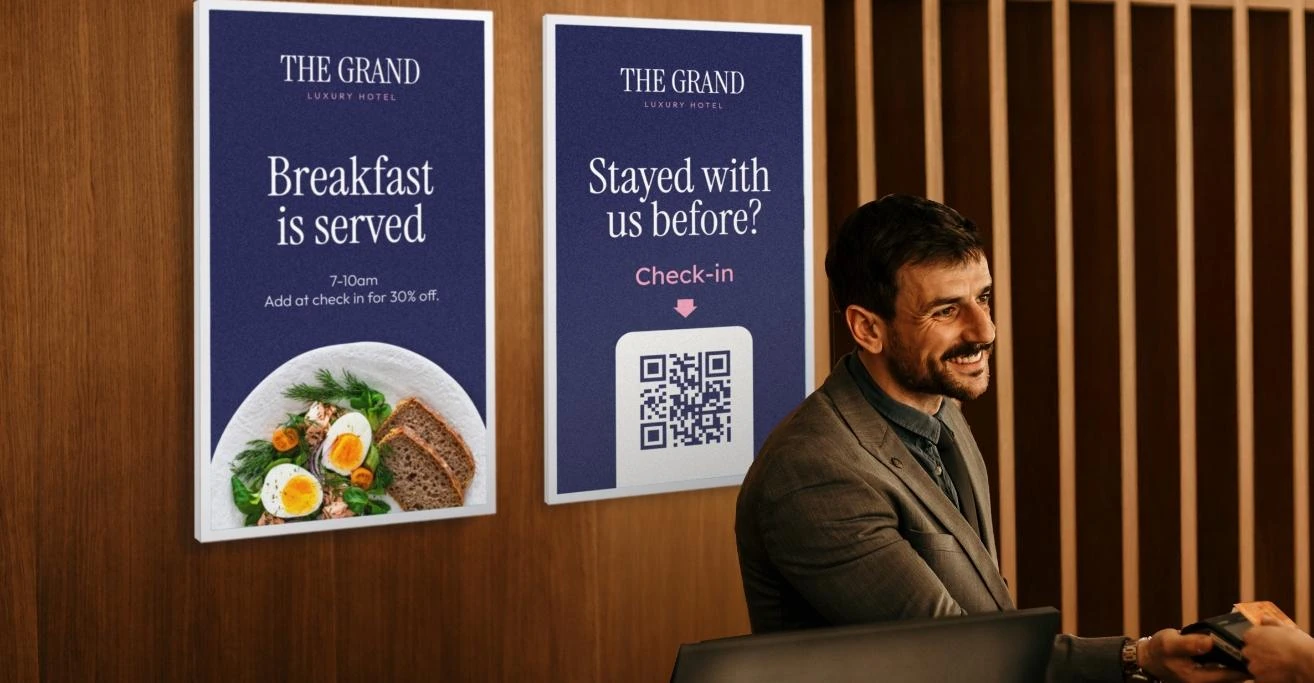 Samsung digitalni posteri sa informacijama za goste hotela