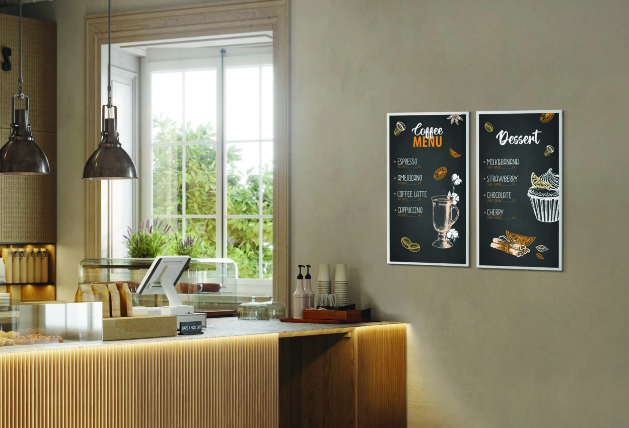 Samsung e-paper posteri sa ponudom restorana u enterijeru